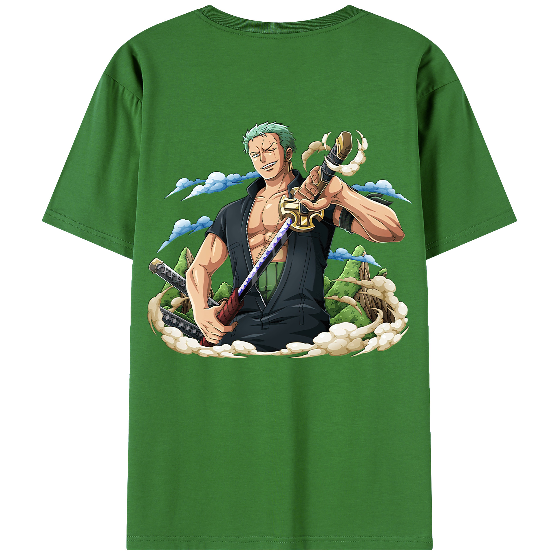 ワンピース ロロノア・ゾロ ONE PIECE Roronoa Zoro レディース半袖Tシャツ(バックプリント)